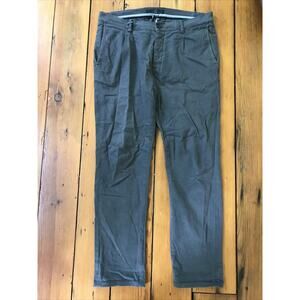 Grey Daniele Alessandrini Gray Flat Front Cotton Casual Work Pants 34x29 Size 31